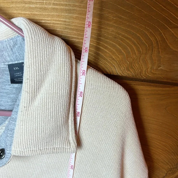 Legacy Copper & Oak Womens Ivory Button-Up Jacket Cozy Lightweight Coat XXL warm - Picture 8 of 8